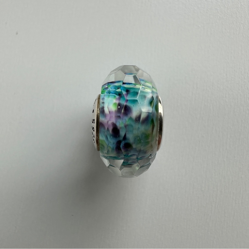 PANDORA TROPICAL SEA GLASS FACETED MURANO CHARM